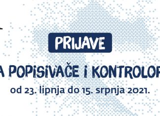 JAVNI POZIV za podnošenje prijava za posao popisivača i kontrolora Popisa stanovništva