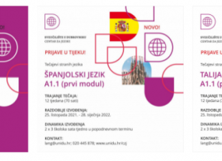 Centar za jezike Sveučilišta u Dubrovniku pokreće programe cjeloživotnog učenja