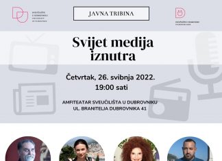 Javna tribina „Svijet medija iznutra“ uz poznata medijska lica