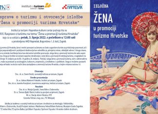 Institut za turizam i Napretkov kulturni centar organizirali su XVI. Rasprave o turizmu na temu “Žena u promociji turizma Hrvatske”