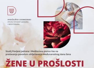 ŽENE U PROŠLOSTI: Predavanja povodom Međunarodnog dana žena u organizaciji studija Povijest Jadrana i Mediterana
