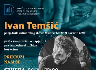 Okrugli stol „Inovacije i poduzetništvo u turizmu i ugostiteljstvu“ i gostovanje MasterChefa Ivana Temšića na UNIDU