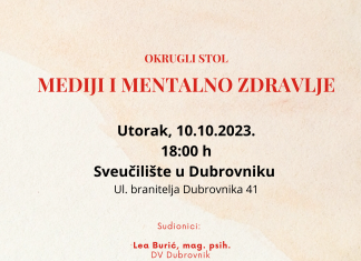 OKRUGLI STOL „MEDIJI I MENTALNO ZDRAVLJE“