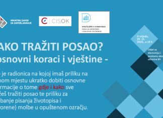 Najava radionice: Kako tražiti posao? – osnovni koraci i vještine