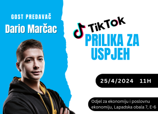 NAJAVA PREDAVANJA „Tik Tok prilika za uspjeh“