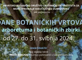 Dani botaničkih vrtova, arboretuma i botaničkih zbirki u Botaničkom vrtu na otoku Lokrumu