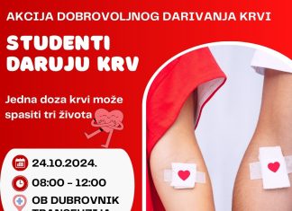 Pridružite se akciji dobrovoljnog darivanja krvi