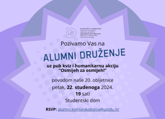 Alumni druženje povodom 20. obljetnice Fakulteta za medije i odnose s javnošću