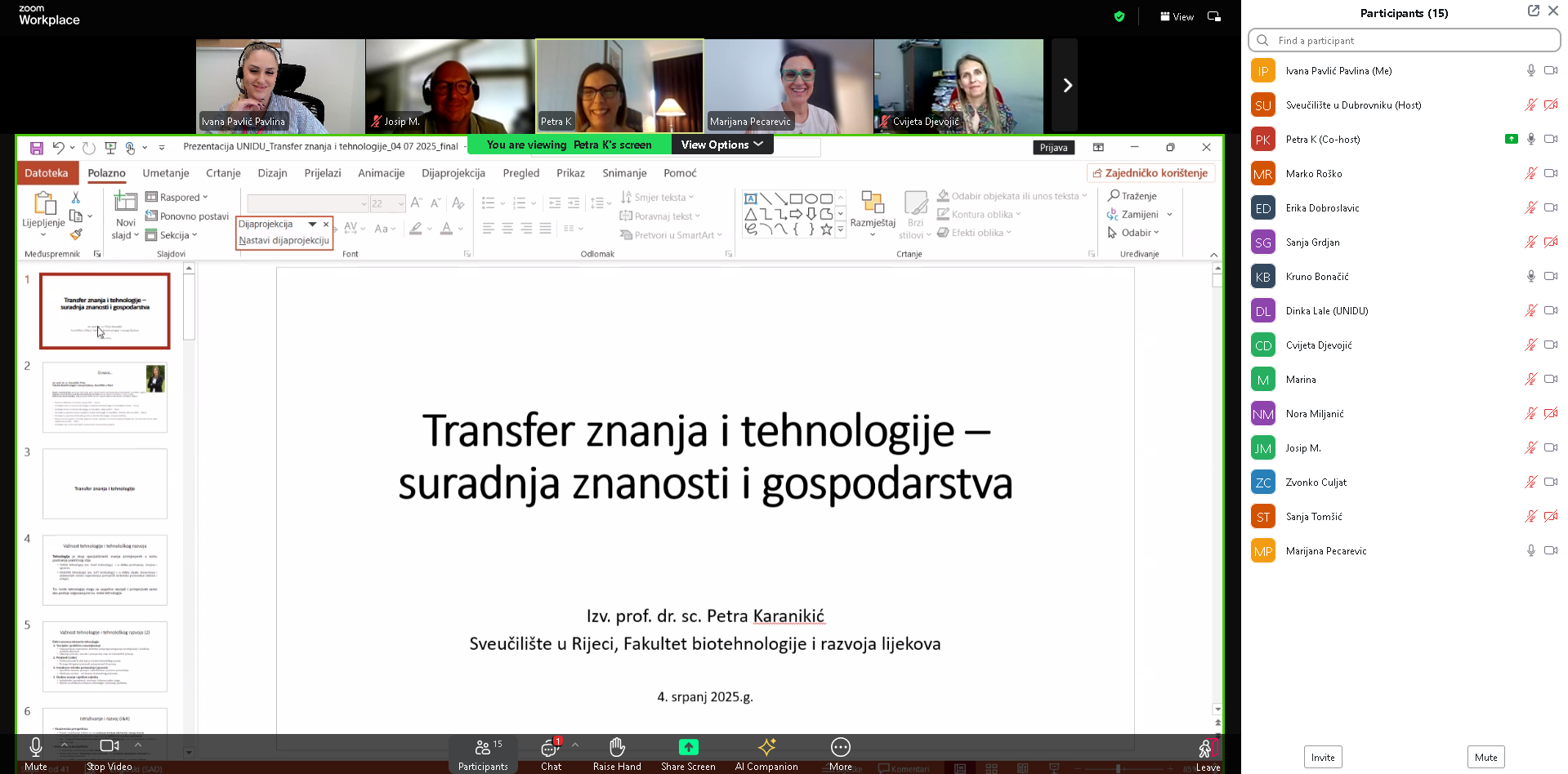 TRANSFER - RADIONICA FINAL