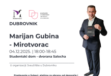 NAJAVA DOGAĐAJA: Predavanje „Mirotvorac“ i projekcija filma 260 dana u Studentskom domu