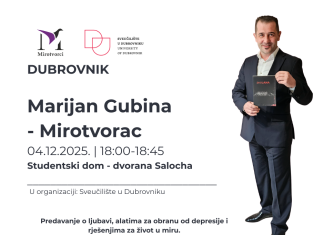 NAJAVA DOGAĐAJA: Predavanje „Mirotvorac“ i projekcija filma 260 dana u Studentskom domu