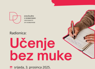 PRIJAVITE SE: Radionica „Učenje bez muke“ za studente Sveučilišta u Dubrovniku