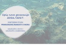 Natječaj za upis studenata na doktorski studij Primijenjene znanosti o moru