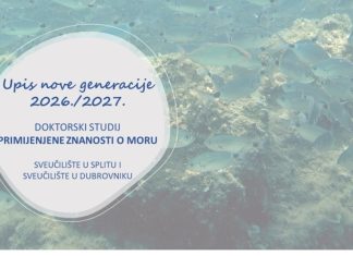 Natječaj za upis studenata na doktorski studij Primijenjene znanosti o moru