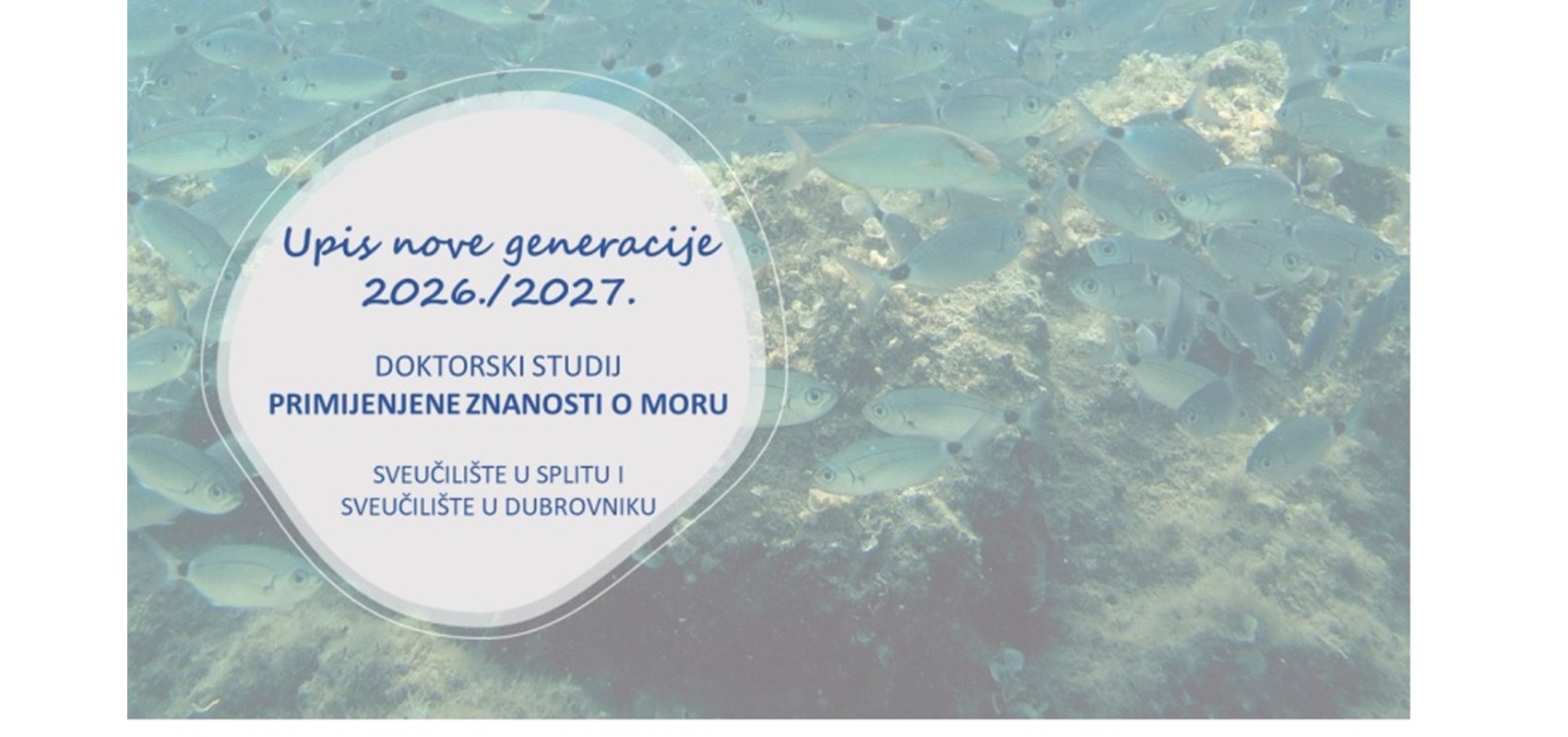 Doktorski studij Primijenjene znanosti o moru