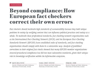 Znanstveni rad nastavnika Fakulteta za medije i odnose s javnošću objavljen u Q1 časopisu Harvard Kennedy School Misinformation Review